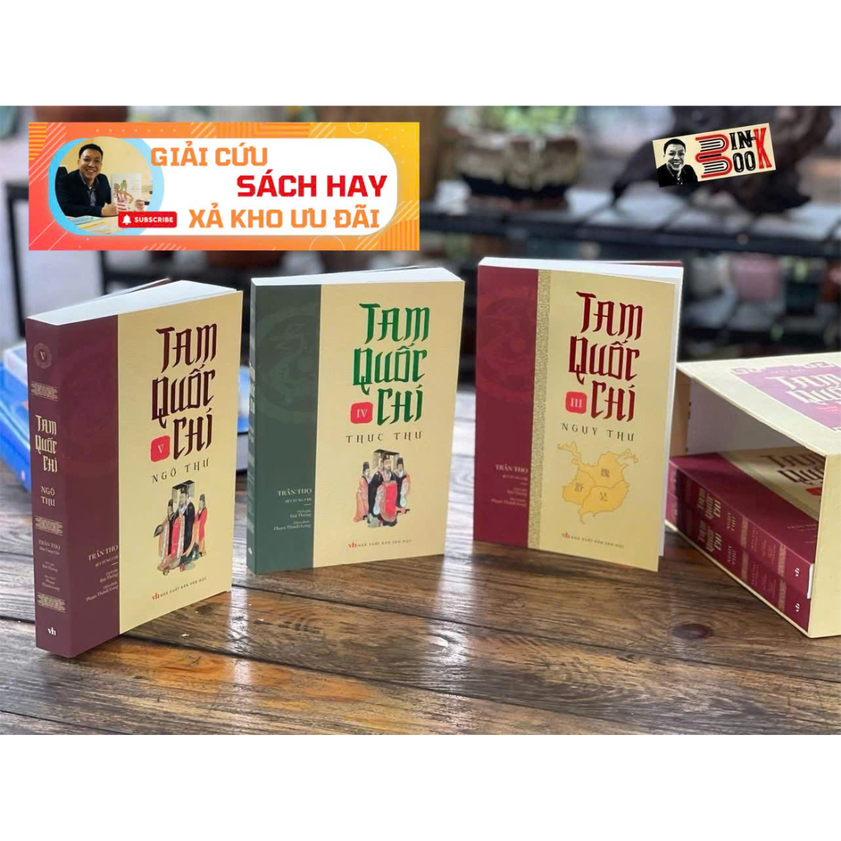 Boxset trọn bộ 5 tập - TAM QUỐC CHÍ - Dịch bổ sung gần 100 trang + bản đồ chiến sự thời Tam Quốc - Trần Thọ, chú giải Bùi Tùng Chi – dịch giả Bùi Thông – Tri Thức Trẻ Books