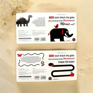 (Combo 2 bộ thẻ) THẺ KÍCH THÍCH THỊ GIÁC THEO PHƯƠNG PHÁP MONTESSORI - Theo Tớ Nào! - To Hay Nhỏ? - Hoàng Tú – Vizibook - NXB Phụ Nữ Việt Nam