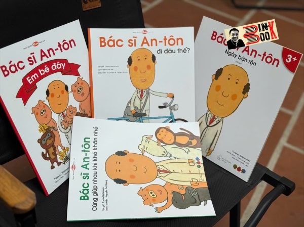 Bộ 4 Cuốn Tranh Truyện Ehon Nhật Bản - BÁC SĨ AN-TON: NGÀY BẬN RỘN, CÙNG GIÚP NHAU KHI KHÓ KHĂN NHÉ, EM BÉ ĐÂY, ĐI ĐÂU THẾ? - Toshio Nishimura - Lê Hiền, Linh Trụ dịch - Mọt sách Mogu