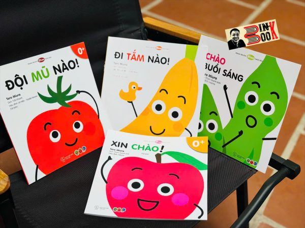 BỘ 4 CUỐN SÁCH PHÁT TRIỂN KỸ NĂNG HÀNG NGÀY: Chào buổi sáng, Đội mũ nào!, Xin chào!, Đi tắm nào! - Taro Miura - Mọt sách Mogu