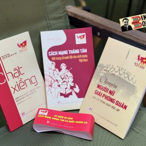 (Ruy băng kỷ niệm) COMBO SÁCH KỶ NIỆM 80 NĂM CÁCH MẠNG THÁNG TÁM VÀ QUỐC KHÁNH 2/9 – Đàm Thị Loan – Trường Chinh -  NXB CTQGST