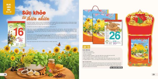 LỊCH BLOC SIÊU ĐẠI 2026: SỨC KHOẺ TỪ THIÊN NHIÊN (20x30cm)