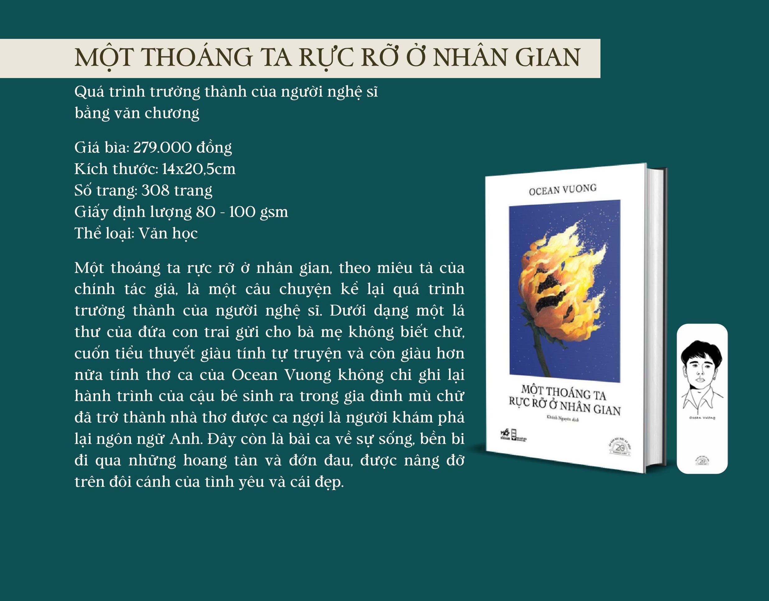 (Ấn bản đặc biệt kỷ niệm 20 năm Nhã Nam) MỘT THOÁNG TA RỰC RỠ Ở NHÂN GIAN – Ocean Vuong – Khánh Nguyên dịch – Nhã Nam – NXB Hội nhà văn