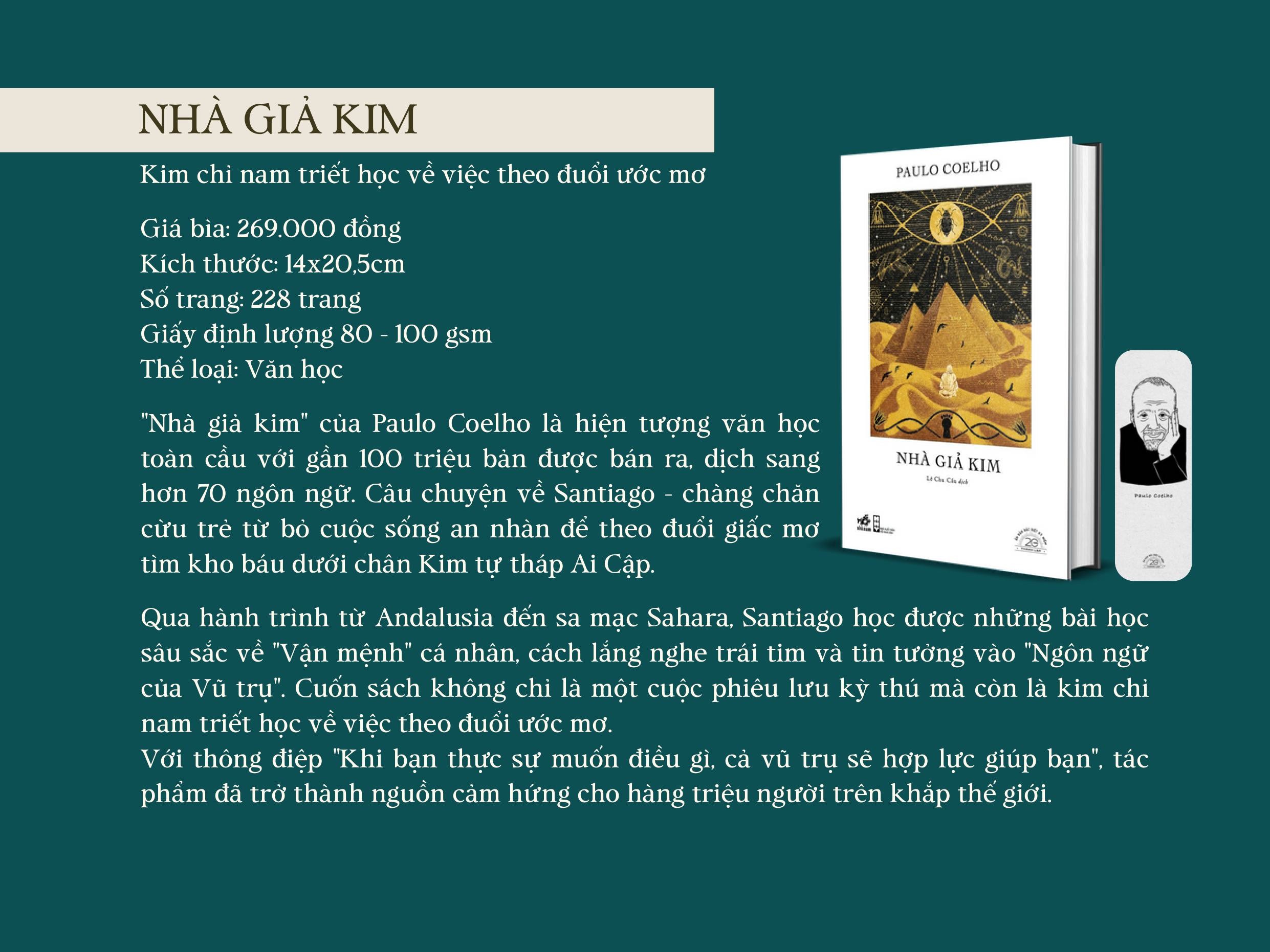 (Ấn bản đặc biệt kỷ niệm 20 năm Nhã Nam) NHÀ GIẢ KIM – Paulo Coelho – Lê Chu Cầu dịch – Nhã Nam - NXB Hội Nhà Văn