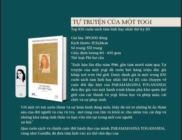 (Ấn bản đặc biệt kỷ niệm 20 năm Nhã Nam) TỰ TRUYỆN CỦA MỘT YOGI – Paramahansa Yogananda – Thiên Nga dịch - Nhã Nam