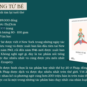 (Ấn bản đặc biệt kỷ niệm 20 năm Nhã Nam) HOÀNG TỬ BÉ – Antoine de Saint – Exupéry – Trác Phong dịch - NXB Hội Nhà Văn -  Nhã Nam