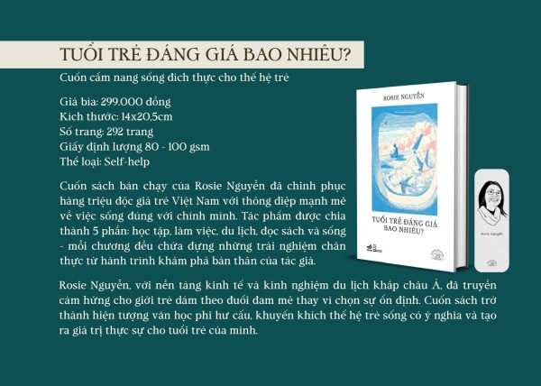 (Ấn bản đặc biệt kỷ niệm 20 năm Nhã Nam) TUỔI TRẺ ĐÁNG GIÁ BAO NHIÊU - Rosie Nguyễn - Nhã Nam