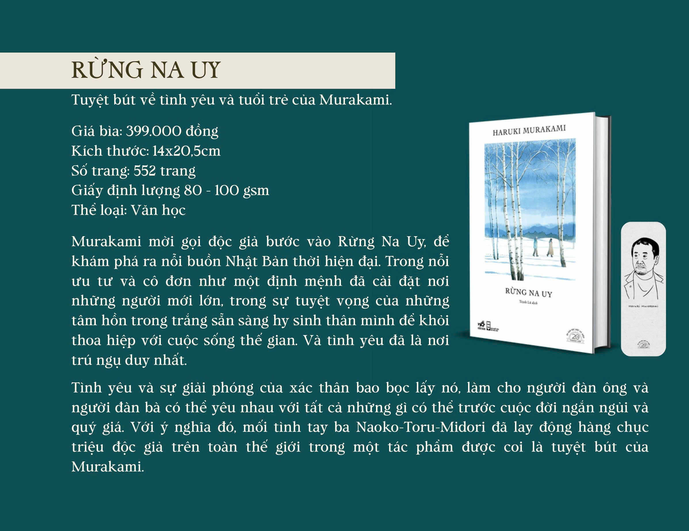 (Ấn bản đặc biệt kỷ niệm 20 năm Nhã Nam) RỪNG NA UY – Haruki Murakami - Nhã Nam