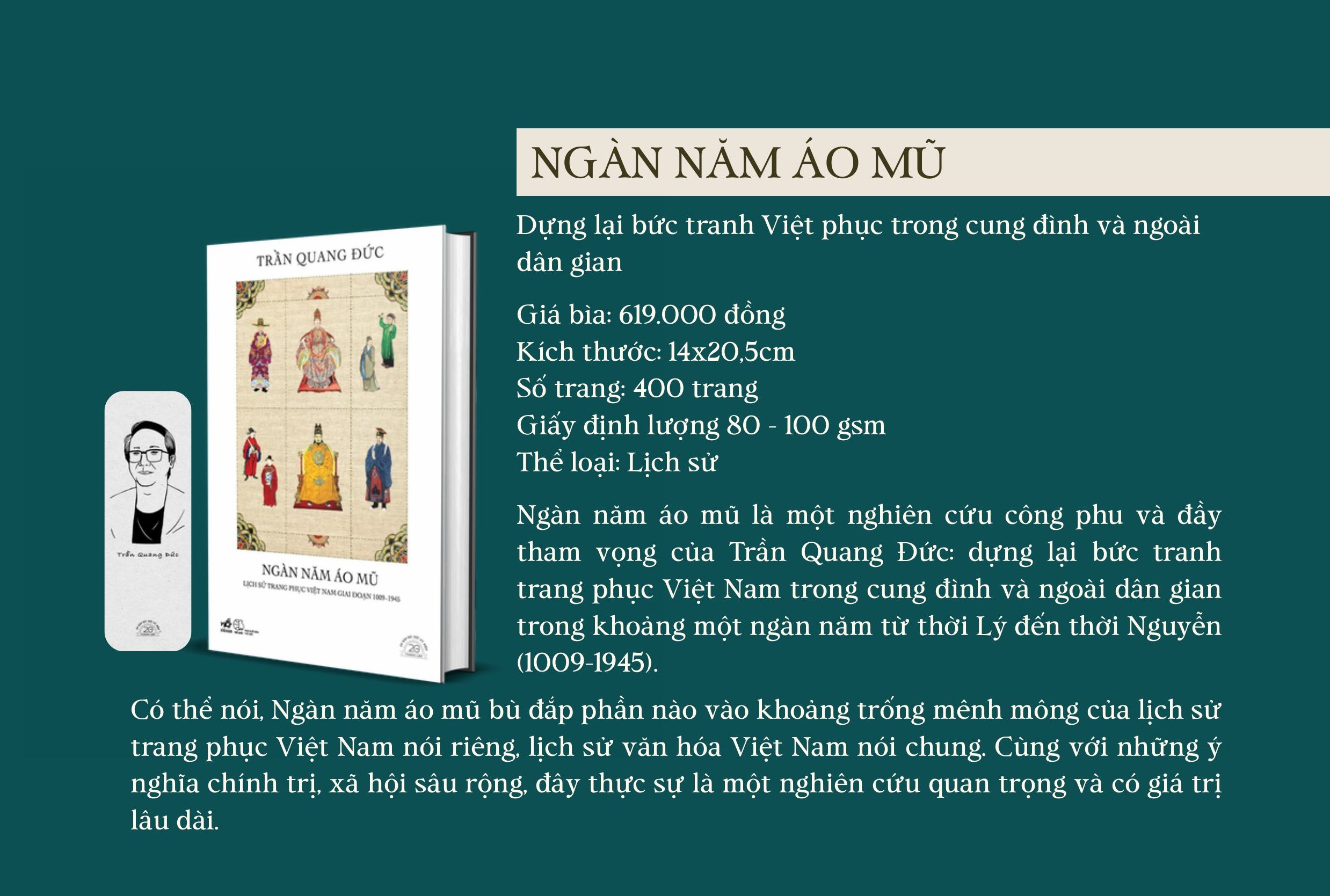 (Ấn bản đặc biệt kỷ niệm 20 năm Nhã Nam) NGÀN NĂM ÁO MŨ –  Trần Quang Đức – Nhã Nam – NXB Thế giới