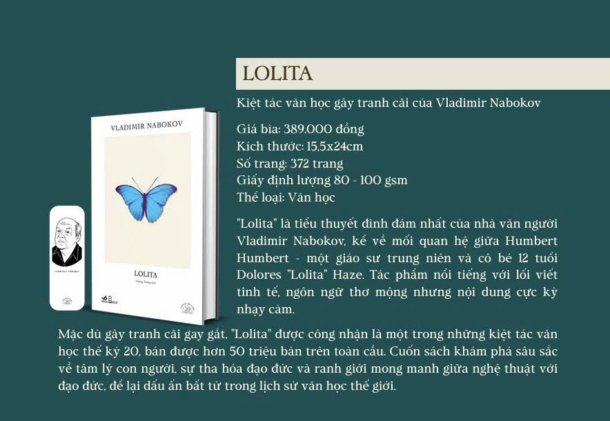 (Ấn bản đặc biệt kỷ niệm 20 năm Nhã Nam) LOLITA - Vladimir Nabokov - Nhã Nam - NXB Hội Nhà Văn