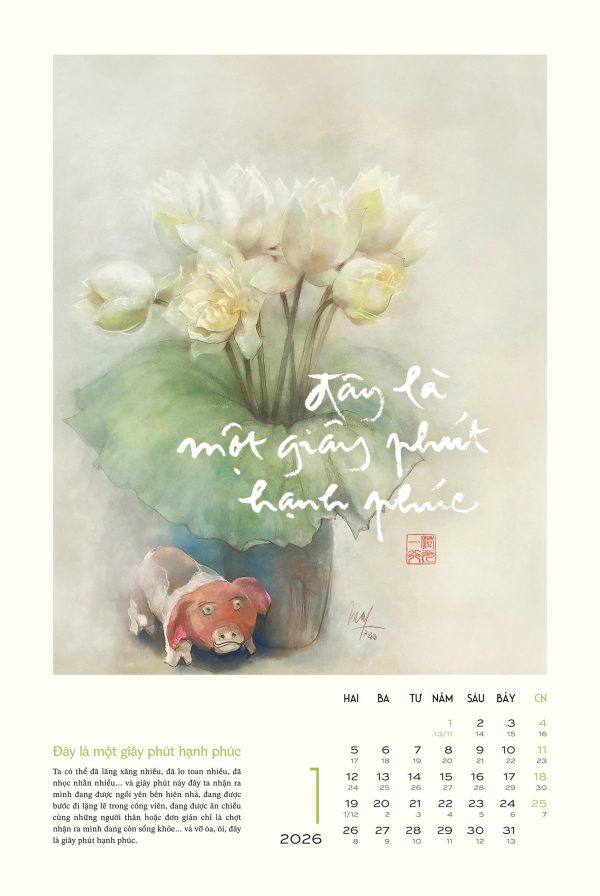 LỊCH ĐỂ BÀN “LÒNG ĐẤT NỞ HOA TRỜI” – Thiền Sư Thích Nhất Hạnh – Thái Hà Books