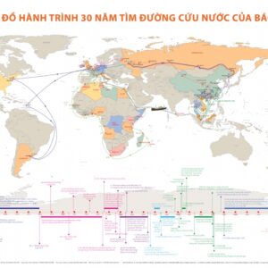 (Kèm ống vận chuyển) BẢN ĐỒ HÀNH TRÌNH 30 NĂM TÌM ĐƯỜNG CỨU NƯỚC CỦA BÁC HỒ - NXB Trẻ