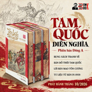 (Trọn bộ 3 cuốn, Bìa cứng, Vẽ bụng in đen trắng) TAM QUỐC DIỄN NGHĨA - La Quán Trung – Mao Tôn Cương tu đính và viết lời bàn - Đông A